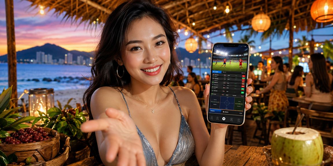 Người dùng xem kèo cá cược thể thao tại Nha Trang bên ly cà phê buổi sáng